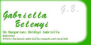 gabriella belenyi business card